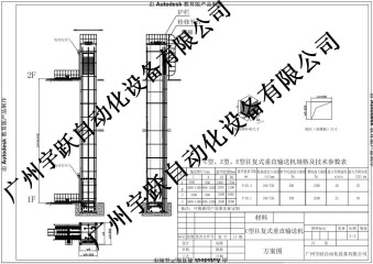 往復(fù)式垂直輸送機(jī)技術(shù)方案